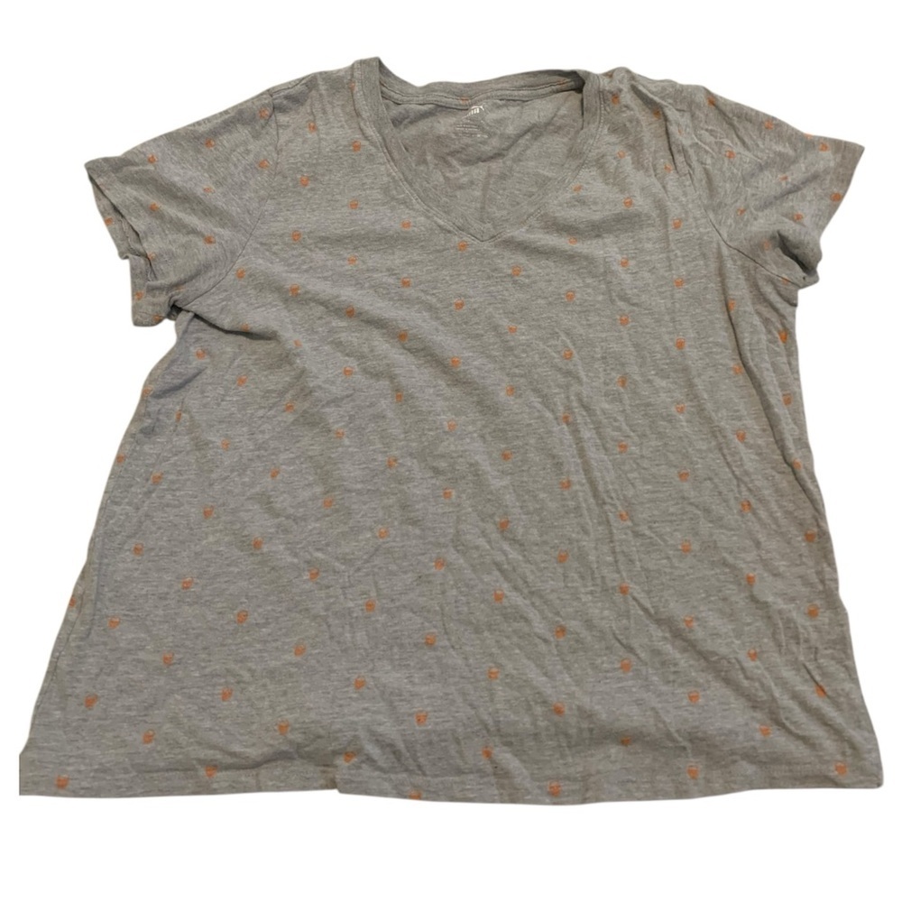 RARE PUMA XL V-Neck Skull Print Tee All-Over Graphic "Forever Better"